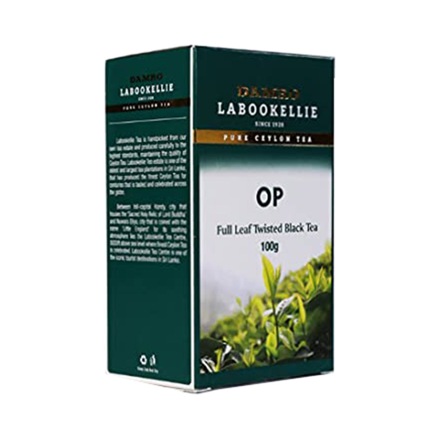 Té negro retorcido de hoja entera DG Labookellie OP (100 g)