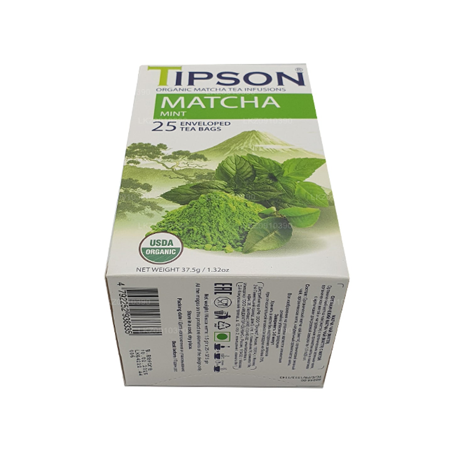 Matcha y menta orgánicos Tipson Tea (37,5 g)