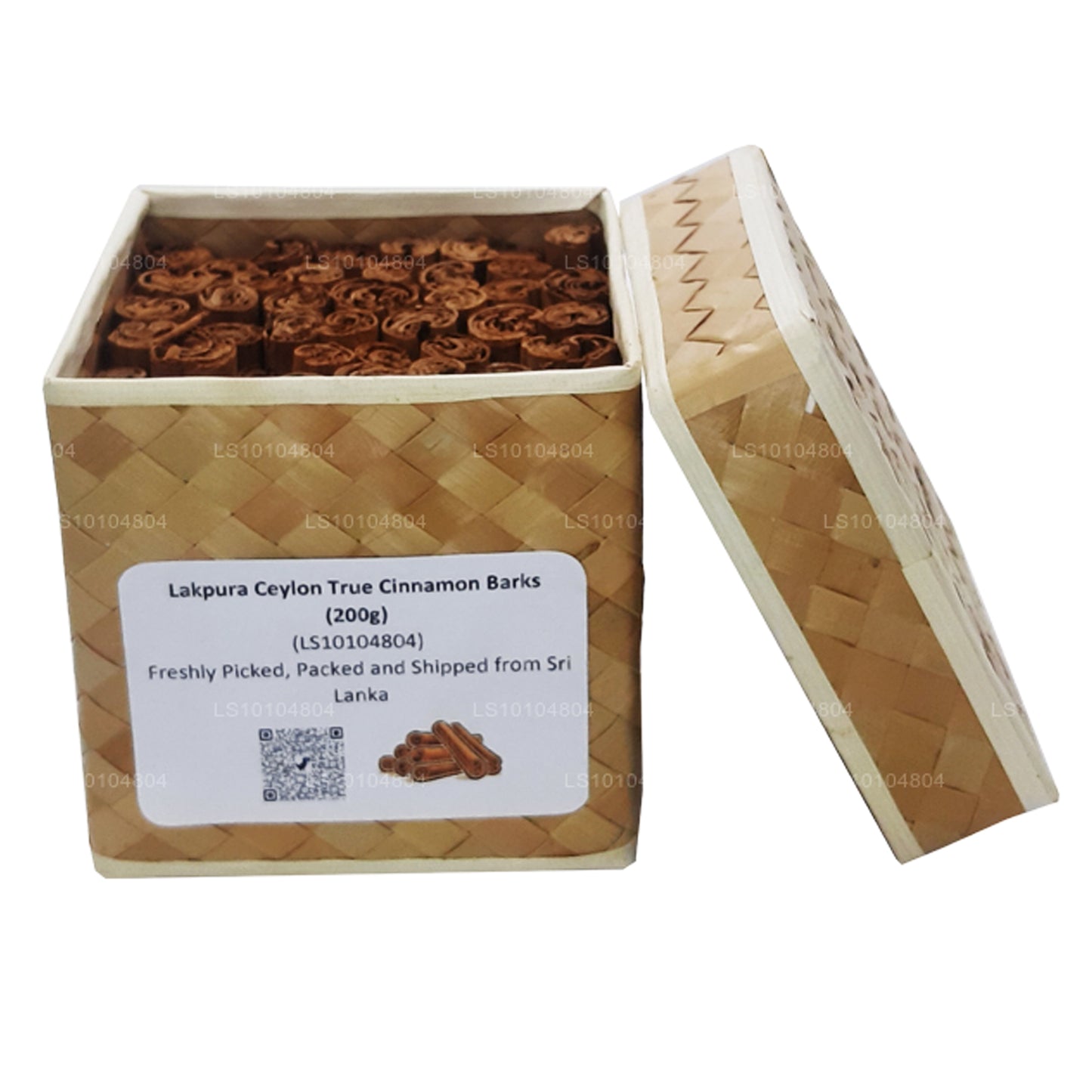 Cortezas de canela auténticas de Ceilán Organic de Lakpura (200 g), caja