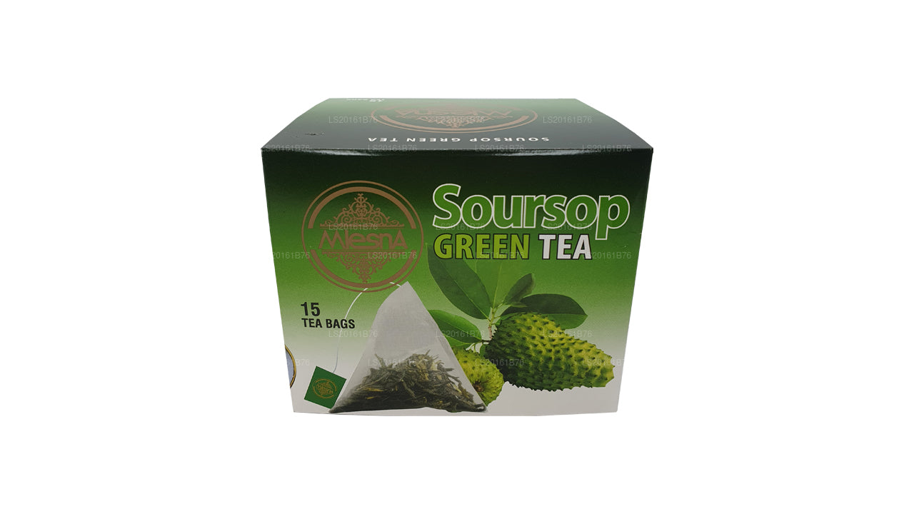 Té verde de guanábana Mlesna (30 g), 15 bolsitas de té