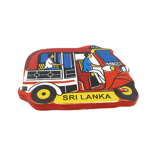 Imán para nevera Tuk Tuk rojo de Sri Lanka