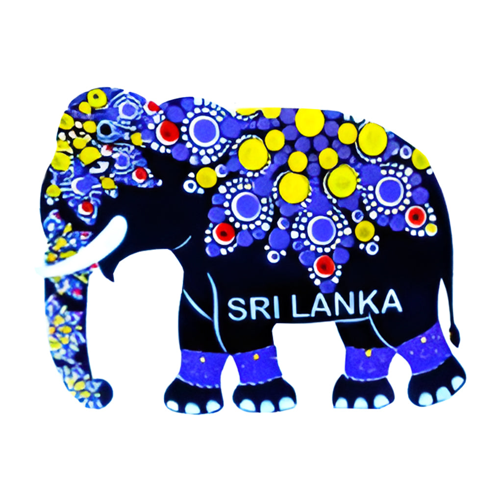 Imán tradicional de Sri Lanka para nevera con diseño de elefante de Kandy