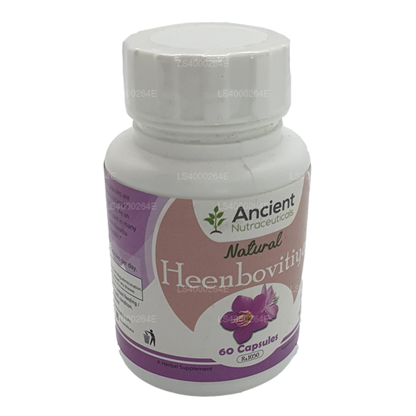 Heen Bovitiya orgánica de Ancient Nutraceuticals (60 g x 650 mg cápsulas vegetarianas)