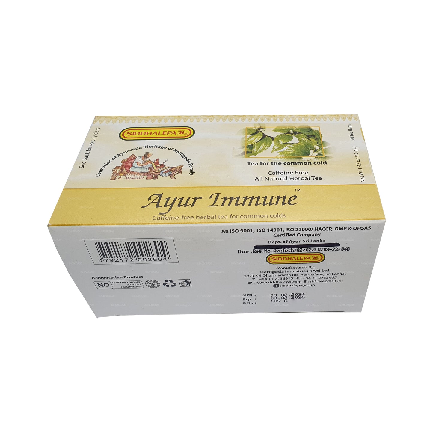 Té inmunitario Siddhalepa Ayur (40 g)