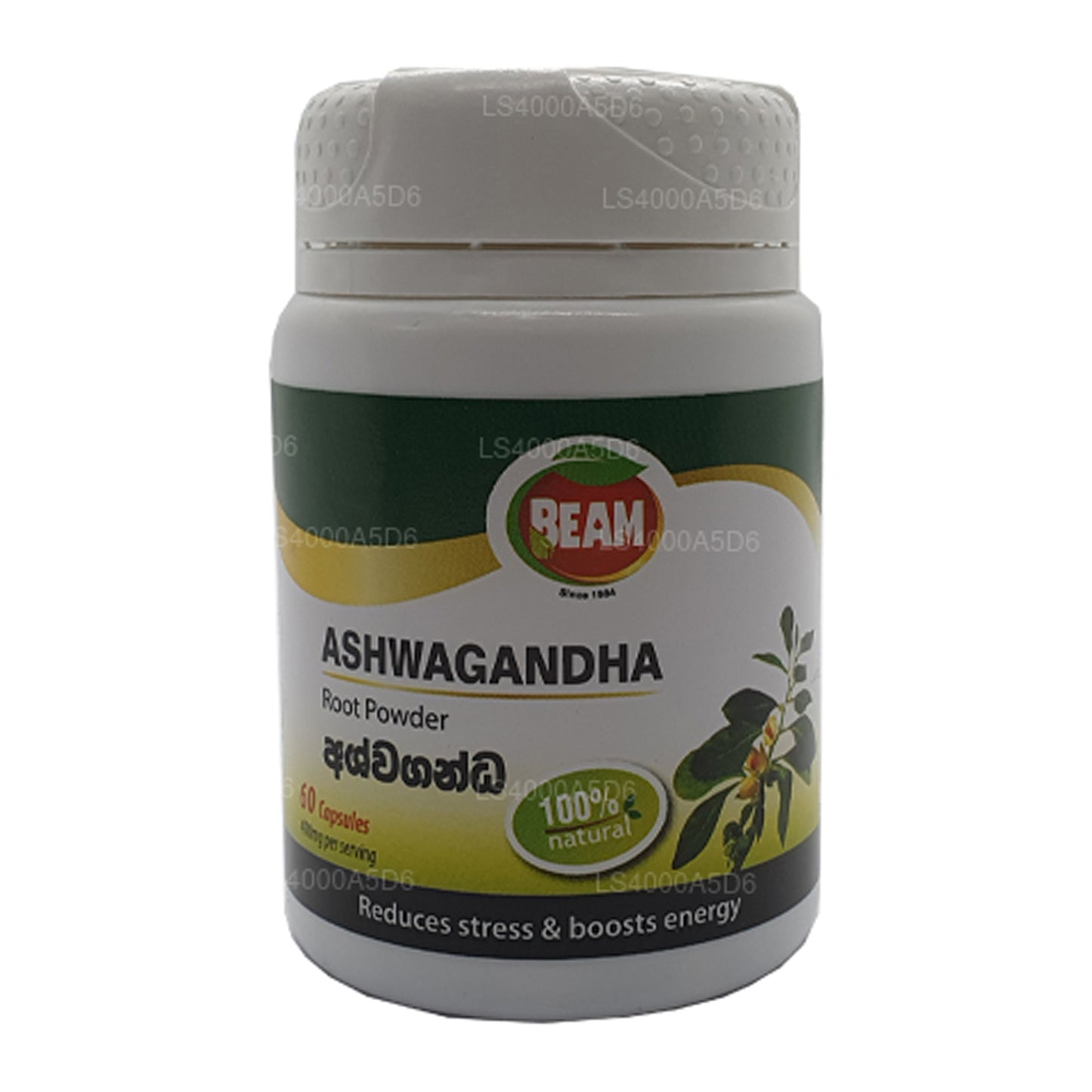 Cápsulas Beam Ashwagandha (60 cápsulas)