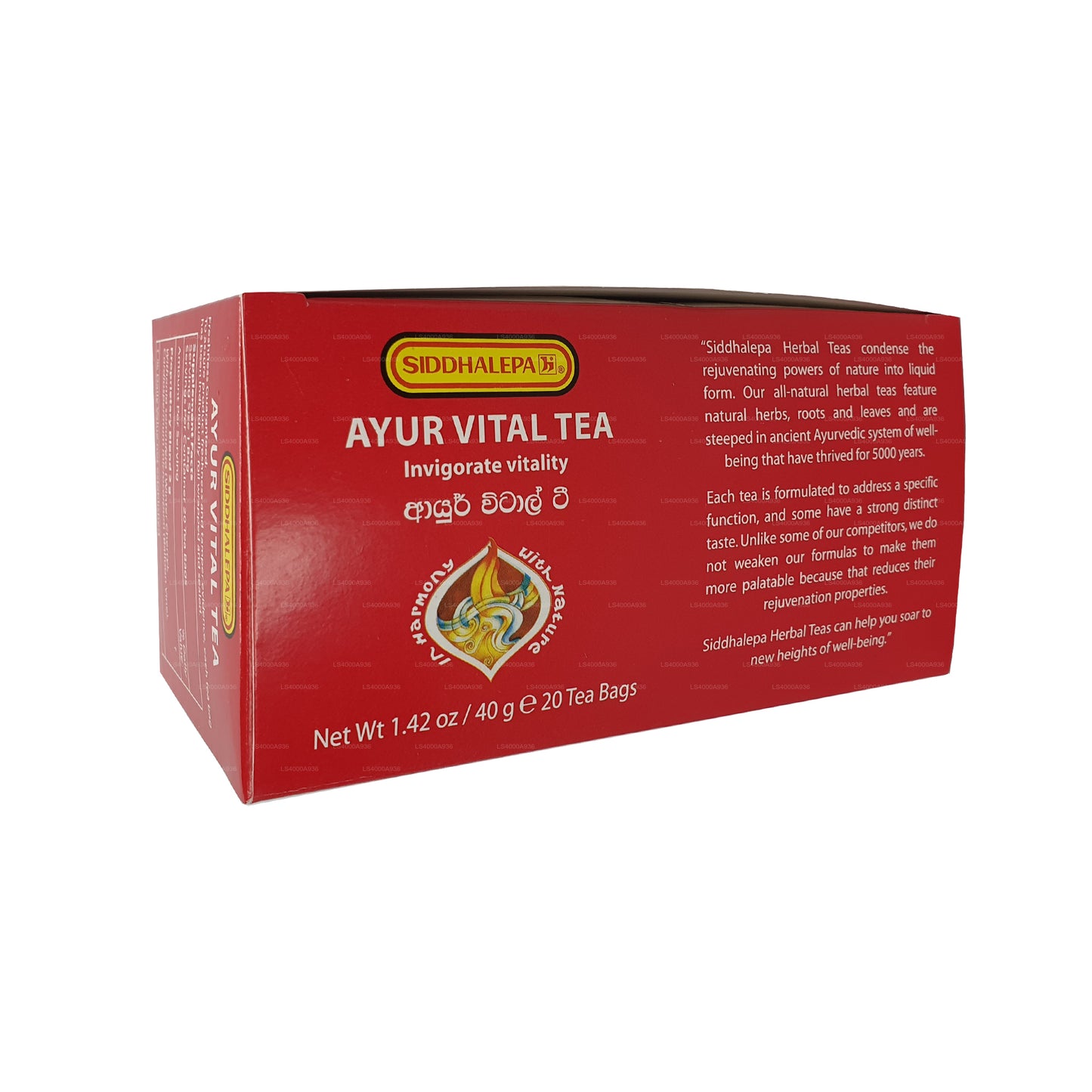 Siddhalepa Ayur Vital Tea (40 g) 20 bolsitas de té