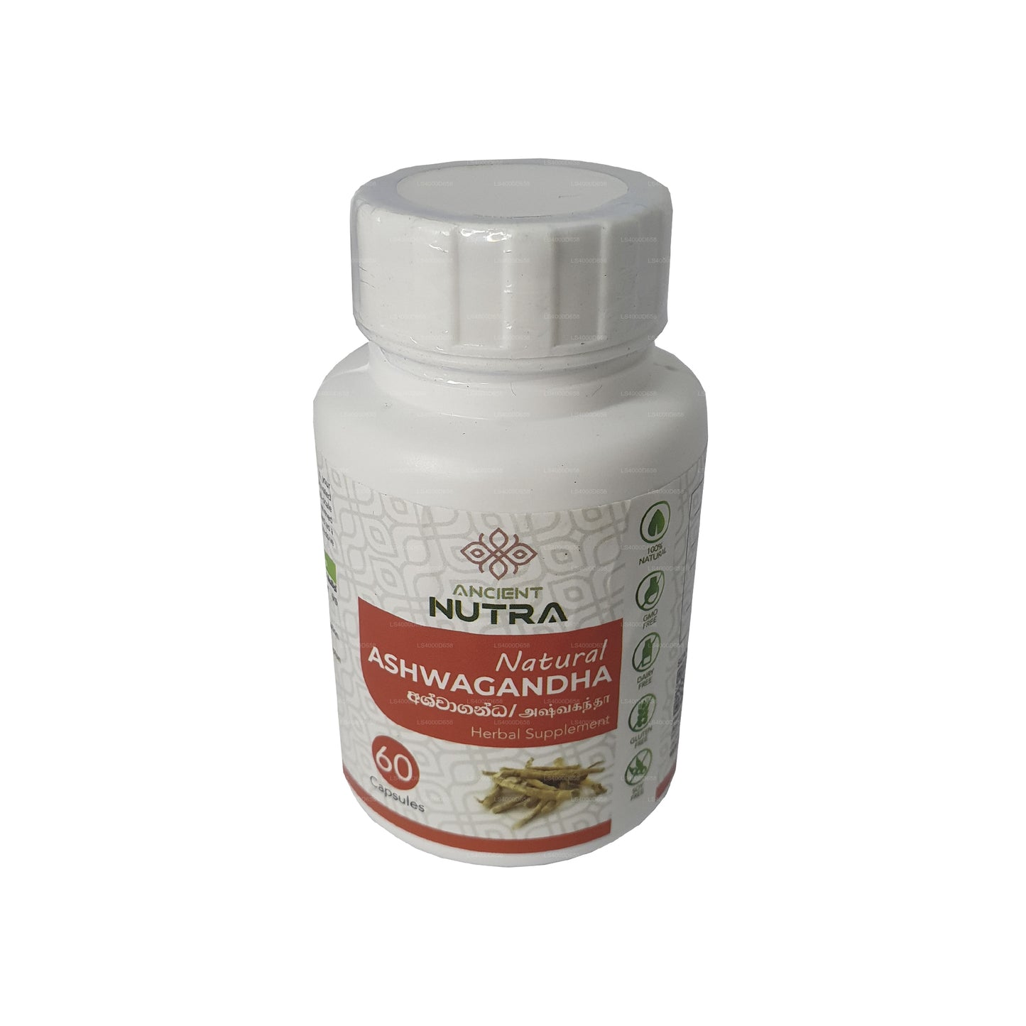 Ashwagandha natural de Ancient Nutraceuticals (60 cápsulas)