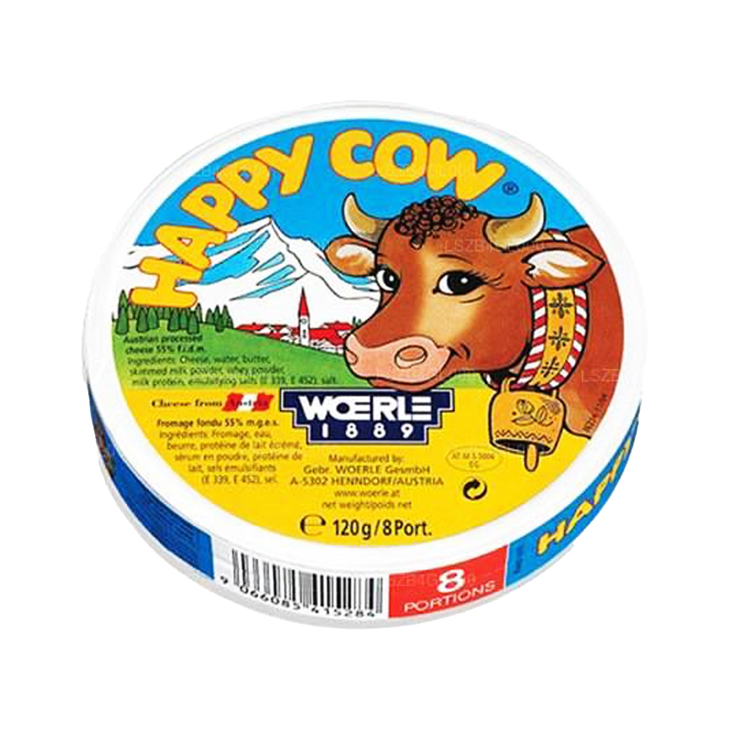 Porción redonda de queso Happy Cow Cheese (120 g)