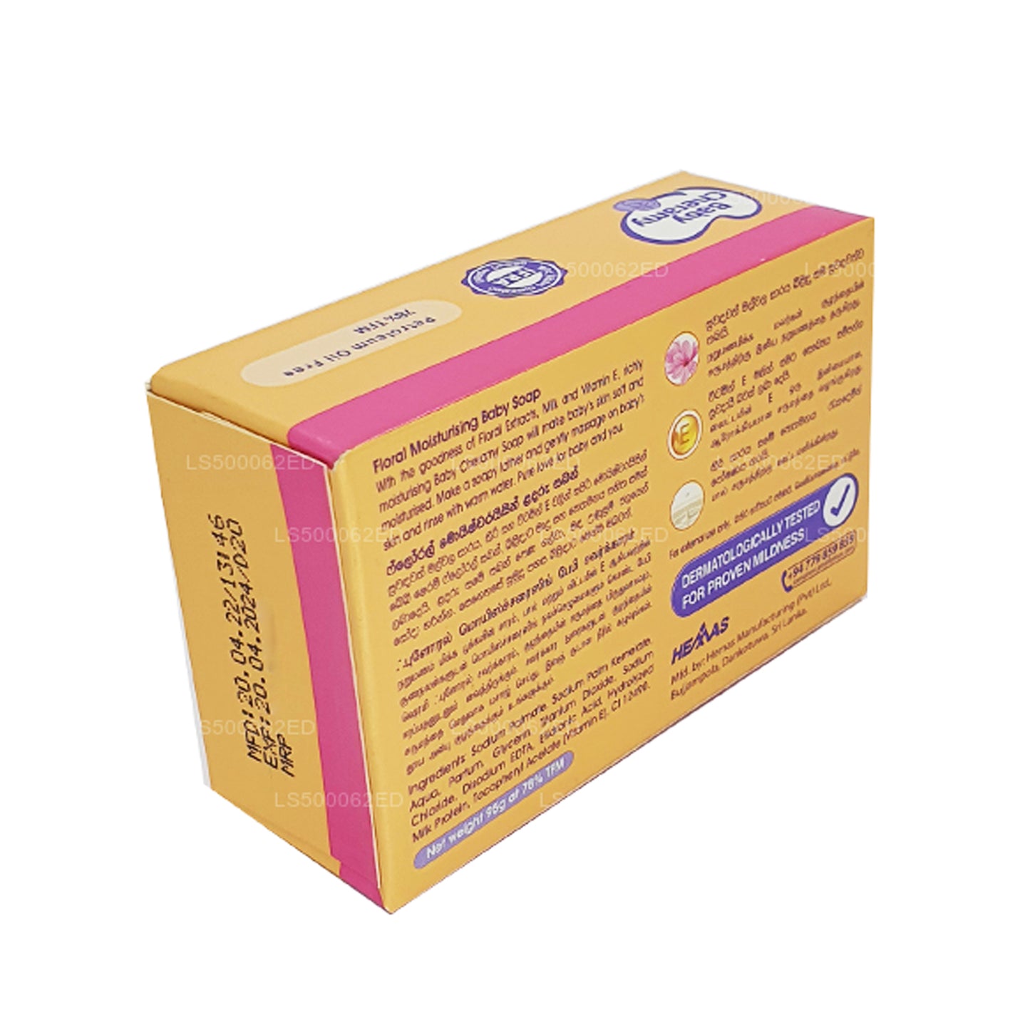 Jabón para bebés Baby Cheramy Floral (95 g)