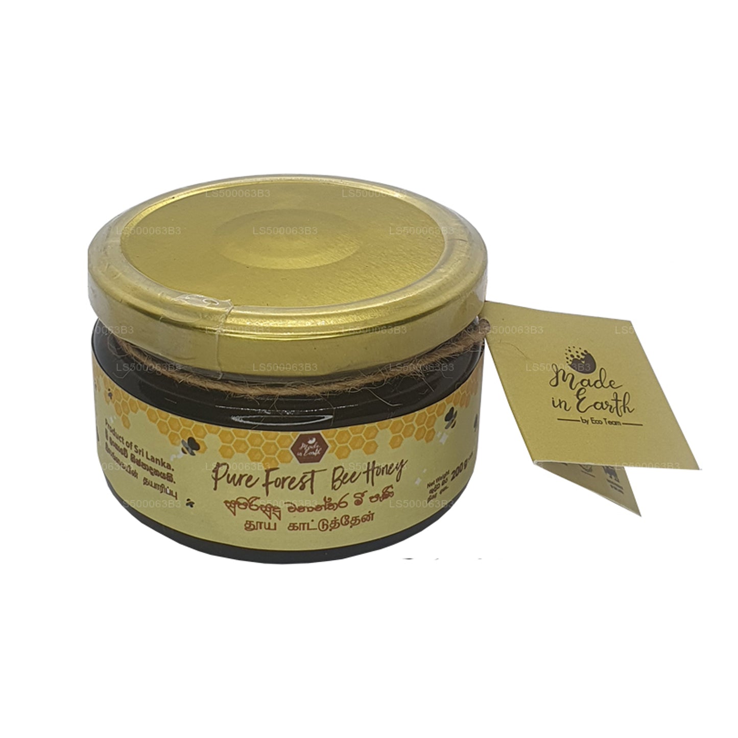 Miel de abeja de bosque pura Made in Earth (200 g)