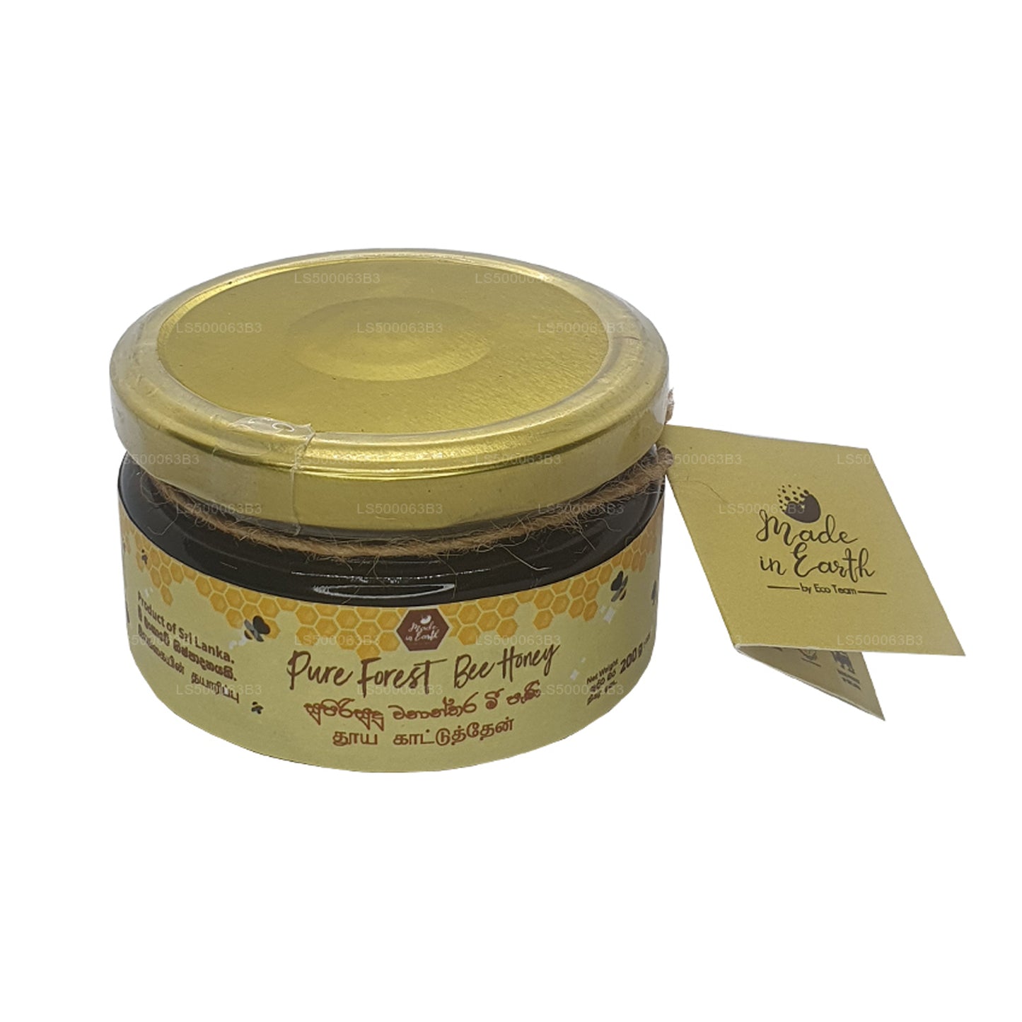 Miel de abeja de bosque pura Made in Earth (200 g)