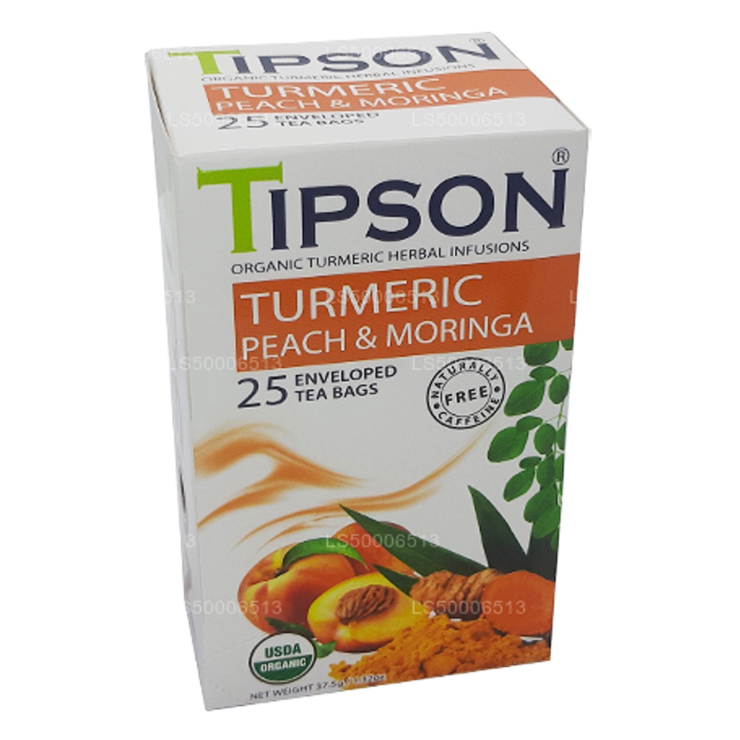 Tipson Tea, cúrcuma, melocotón y moringa orgánicos (37,5 g