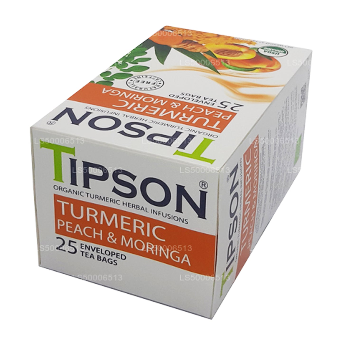 Tipson Tea, cúrcuma, melocotón y moringa orgánicos (37,5 g