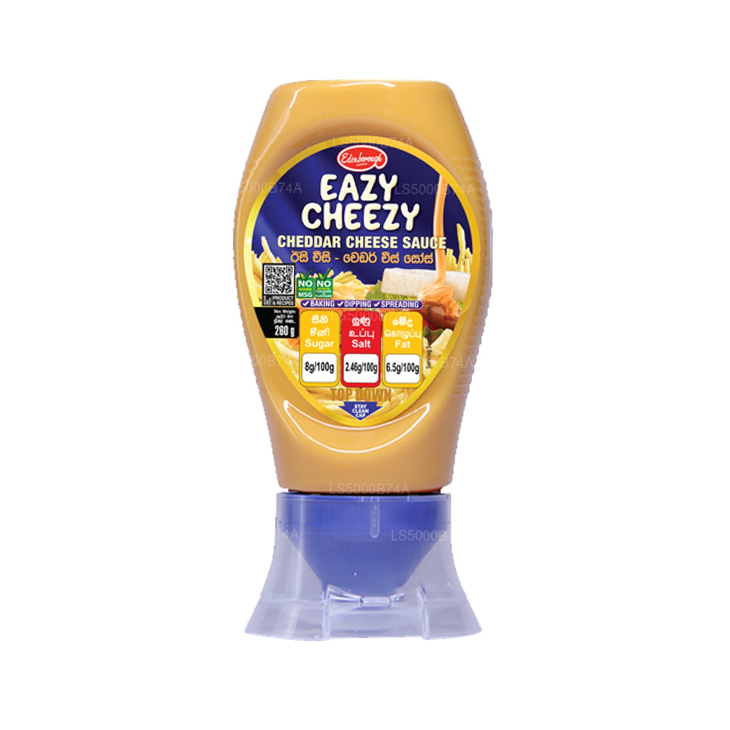 Salsa de queso cheddar Eazy Cheezy de Edinborough (260 g) de aceite