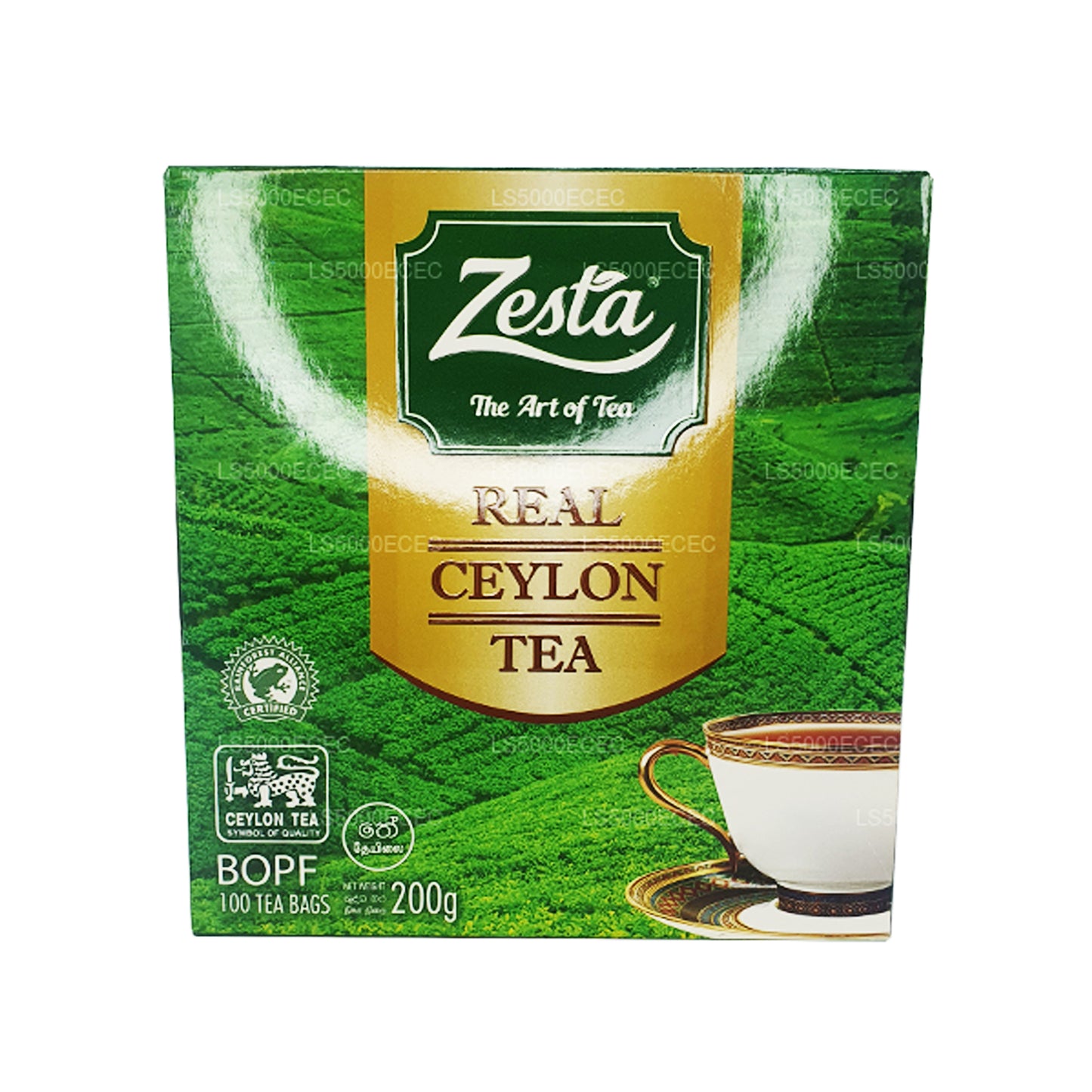 Té de Ceilán Zesta Real (200 g) 100 bolsitas de té