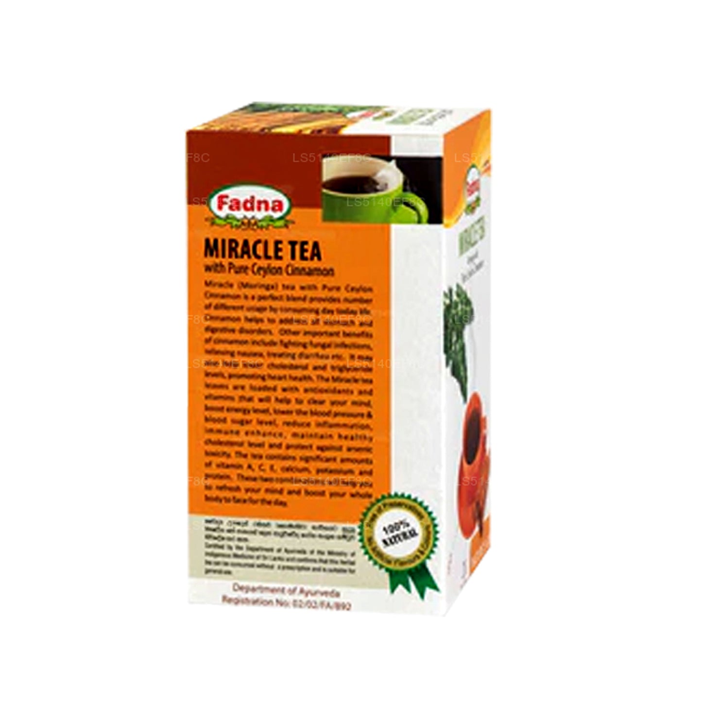 Fadna Moringa con canela (40 g) 20 bolsitas de té