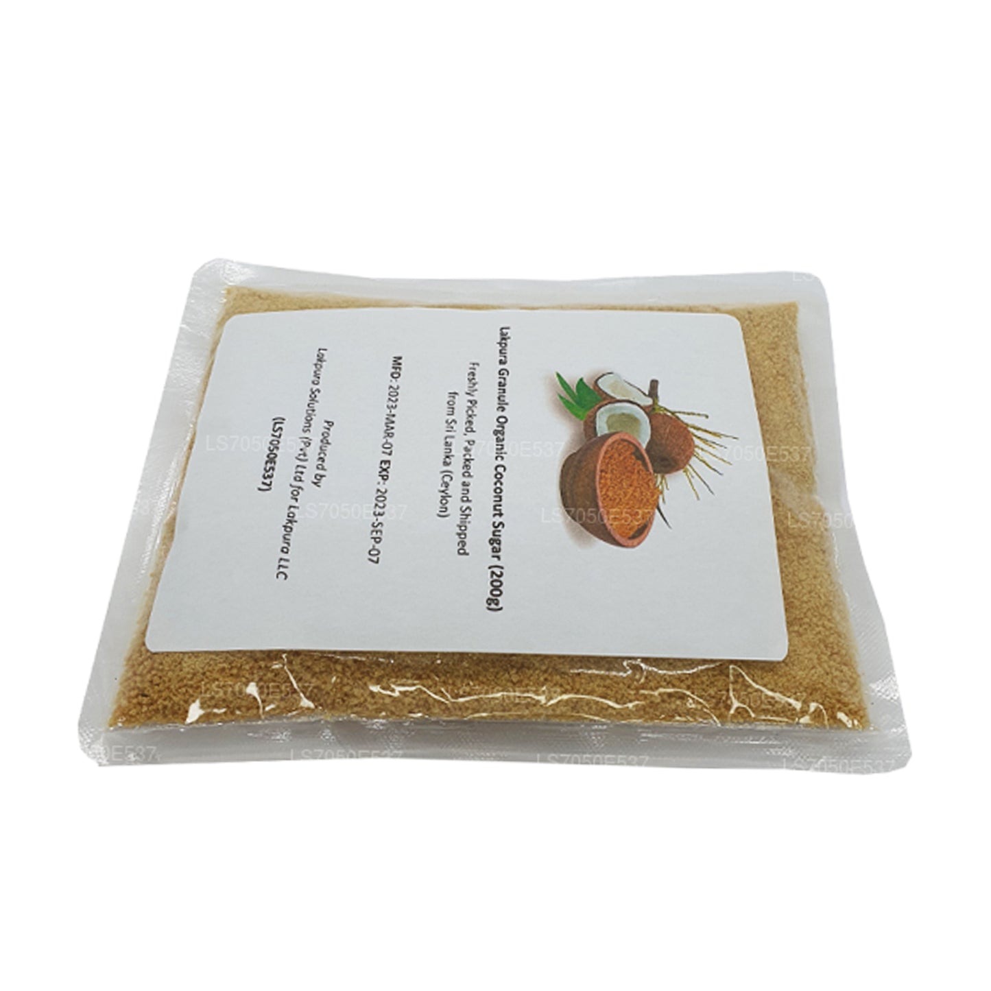 Azúcar de coco orgánico Lakpura Granule