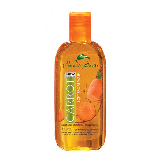 Jabón facial suave con zanahoria de Nature's Secrets (100 ml)