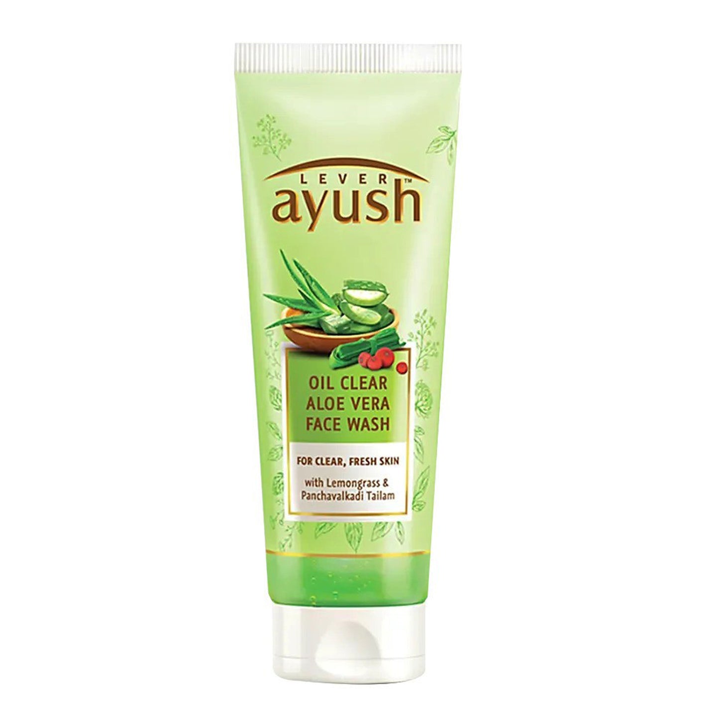 Jabón facial con aceite ayurvédico natural Ayush, transparente, con aloe vera (80 g)