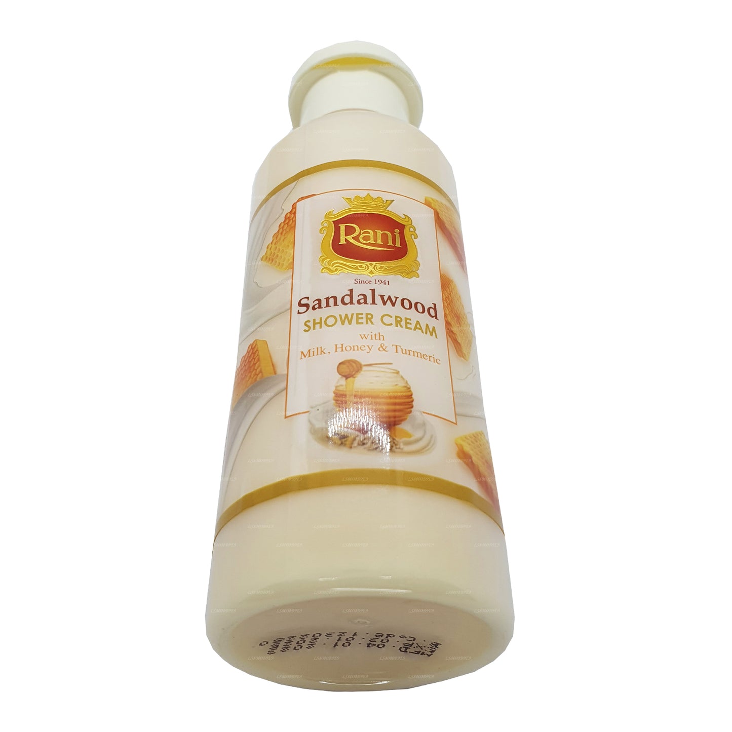 Crema de ducha Swadeshi Rani Sandalwood con leche, miel y cúrcuma (250 ml)