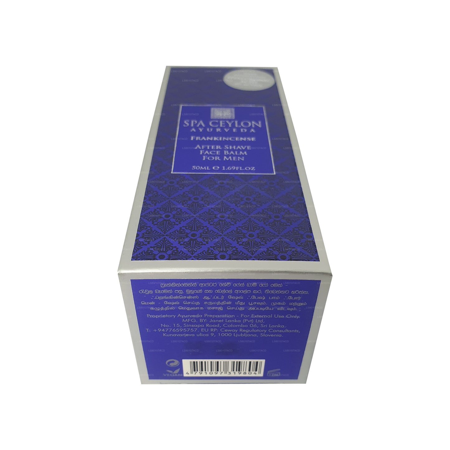 Bálsamo facial Spa Ceylon Frankincense Rituals para hombre para después del afeitado (60 ml)