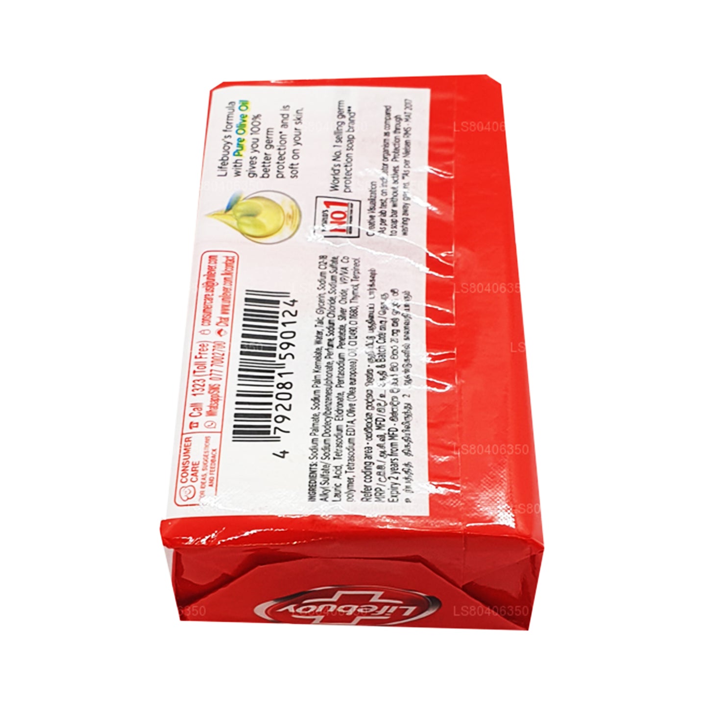 Jabón corporal Lifebuoy Total 10 con aceite de oliva puro (100 g)