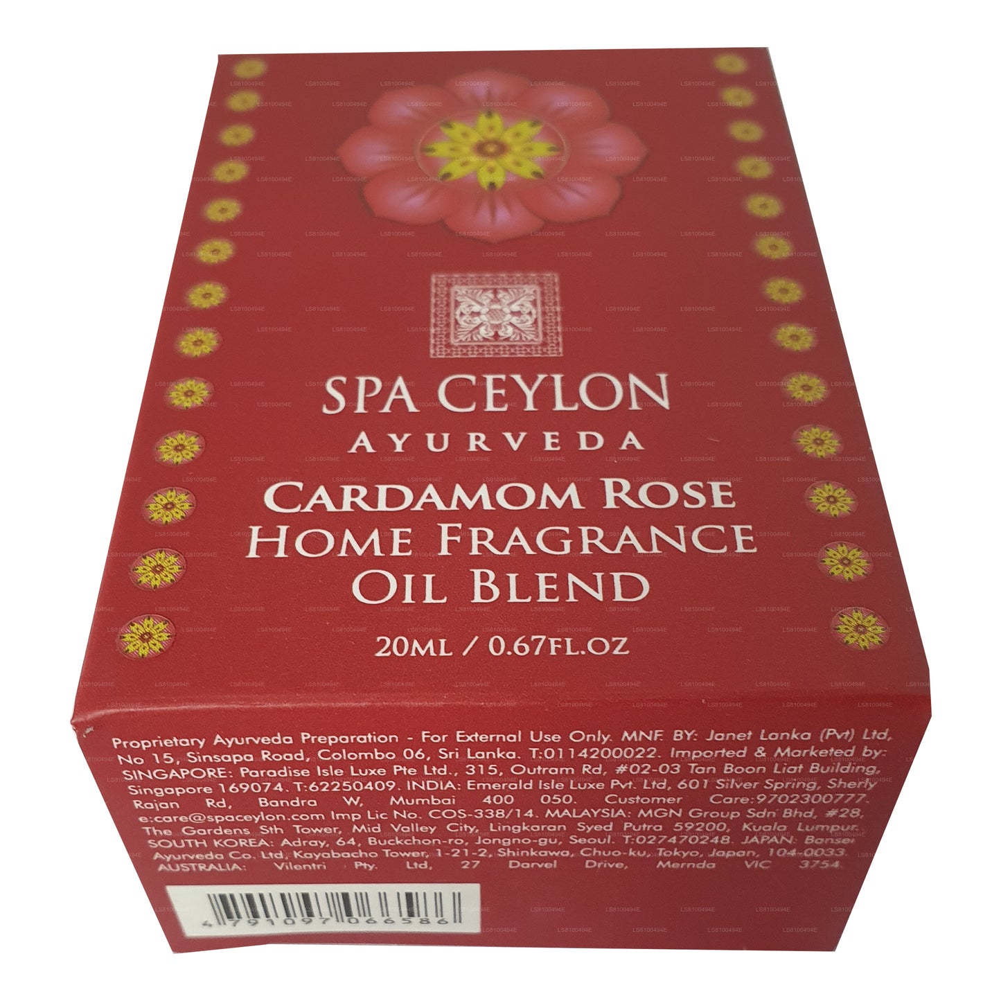 Spa Ceylon Cardamomo Rose - Mezcla de aromas para el hogar (20 ml)