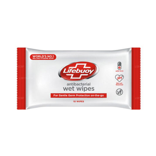 Toallitas húmedas antibacterianas Lifebuoy (10 unidades)