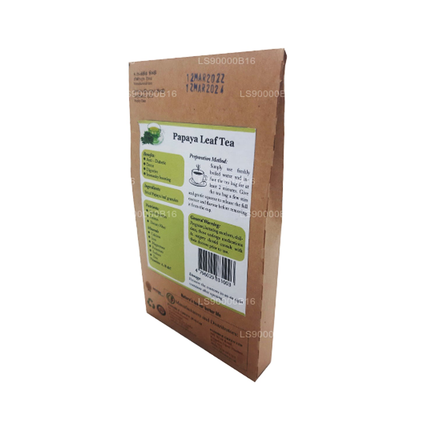 Té de hojas de papaya Lifetone (30 g)