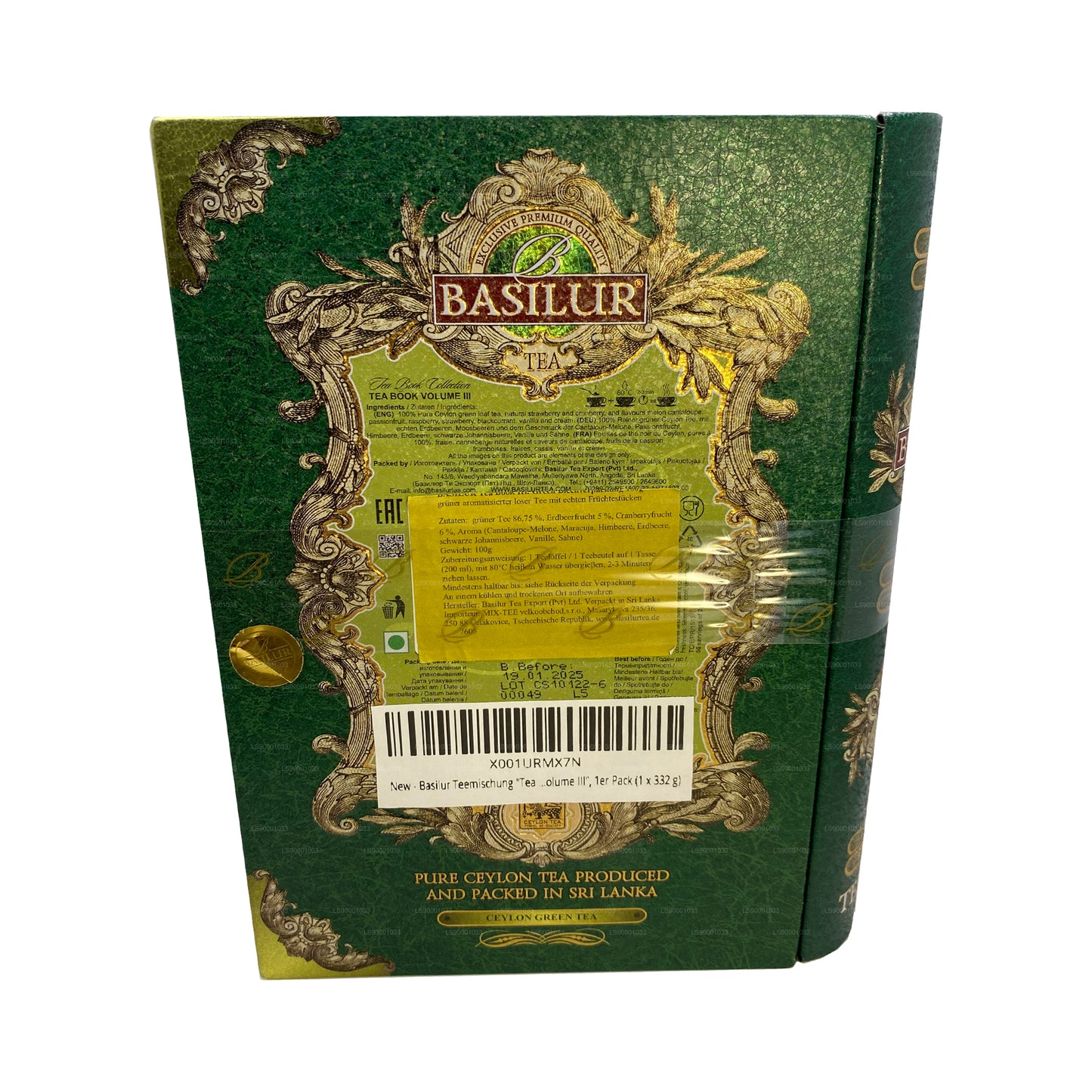 Cuaderno de té Basilur «Tea Book Volume III, verde» (100 g)