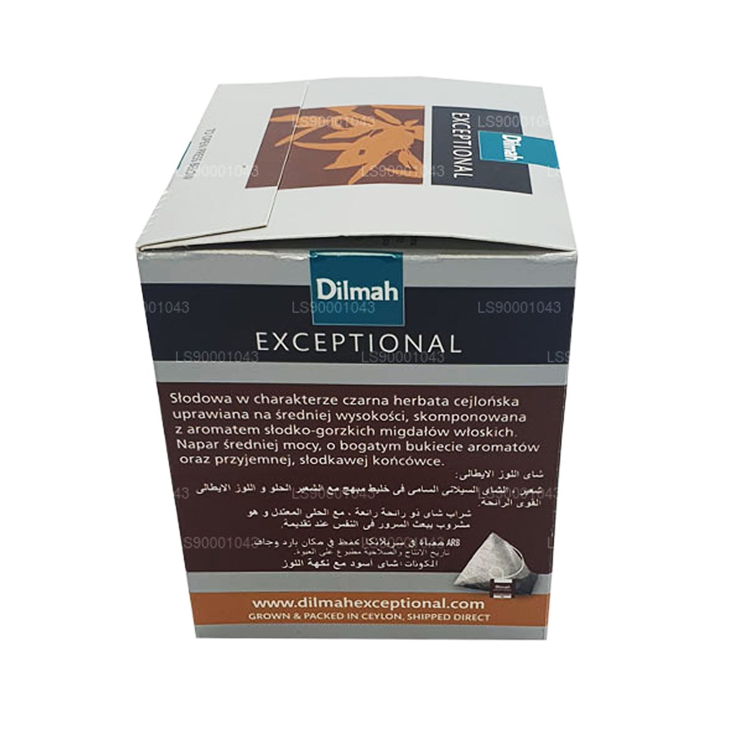 Té Dilmah Exceptional de hojas reales de almendras italianas (40 g), 20 bolsitas de té