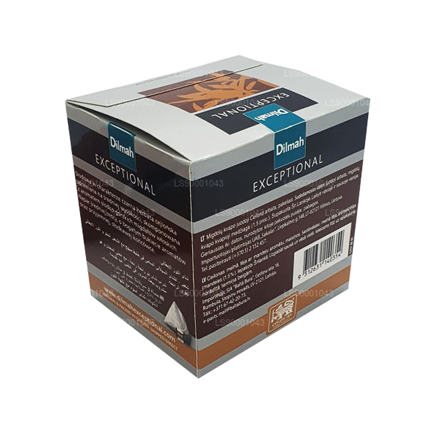 Té Dilmah Exceptional de hojas reales de almendras italianas (40 g), 20 bolsitas de té