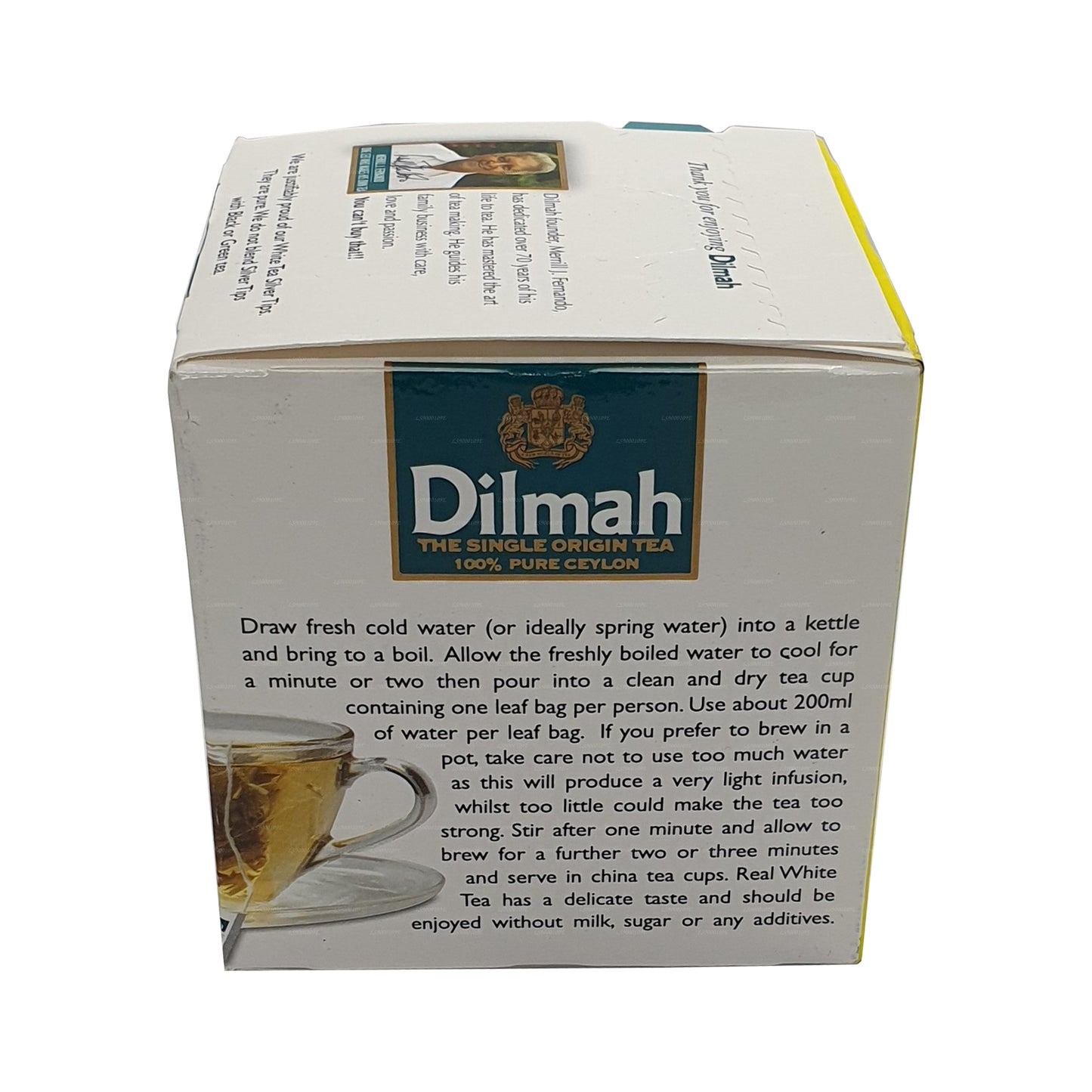 Dilmah Real White Tea Ceylon Silver Tips (20 g) 10 bolsitas de té