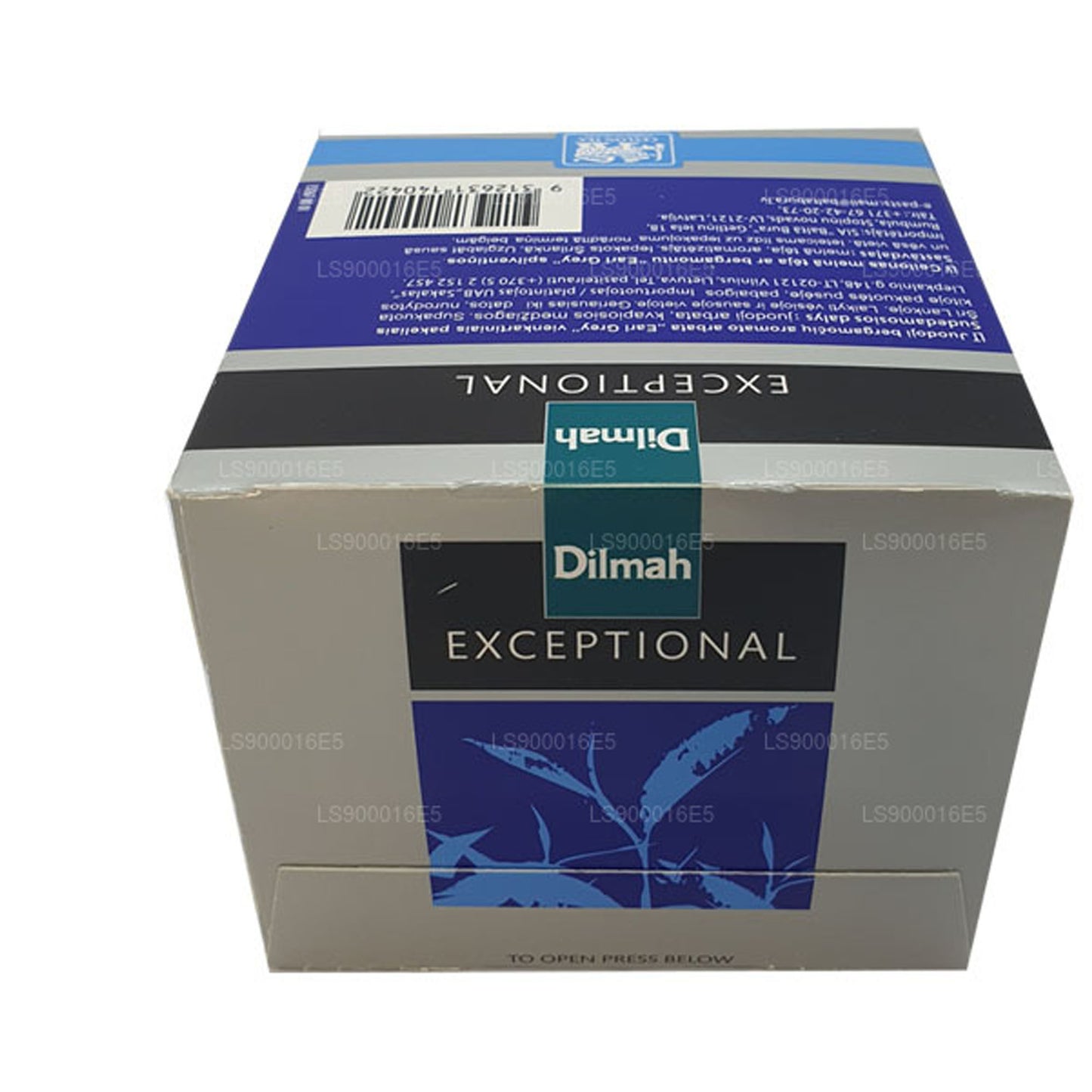 Té de hojas reales Dilmah Exceptional Elegant Earl Grey (40 g) 20 bolsitas de té