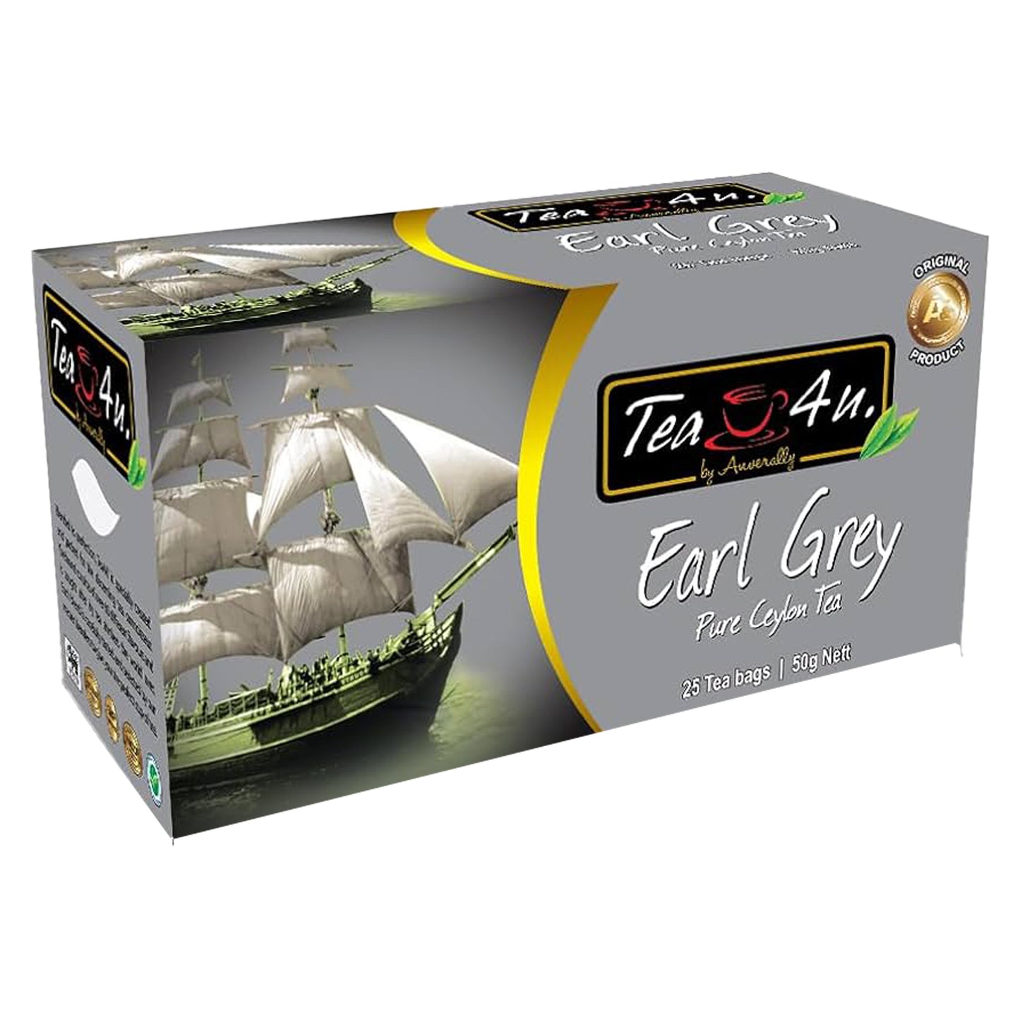 25 bolsitas de té Tea4U Earl Grey (50 g)