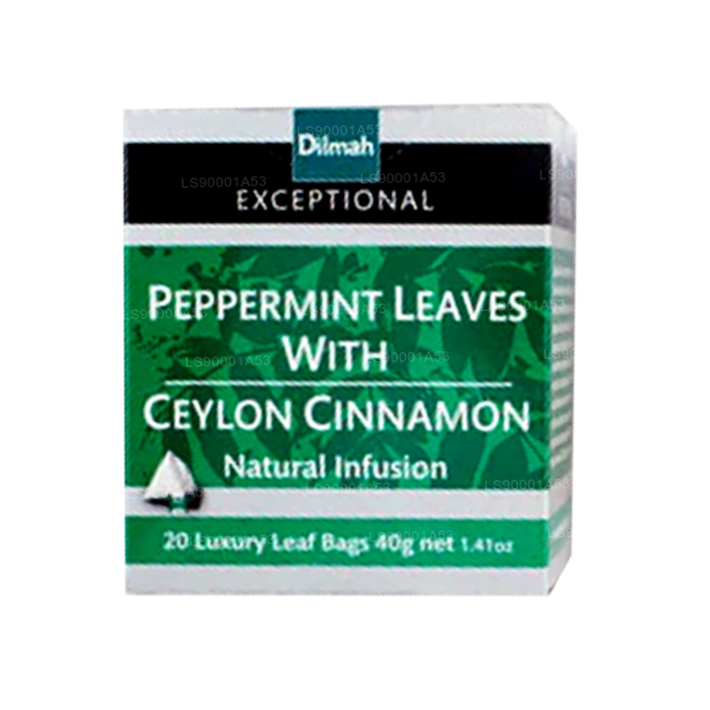 Excepcionales hojas de menta Dilmah con canela de Ceilán (20 bolsitas de té)