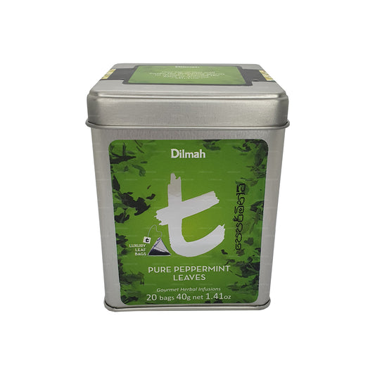 Hojas de menta pura de la serie T de Dilmahj (40 g), 20 bolsitas de té