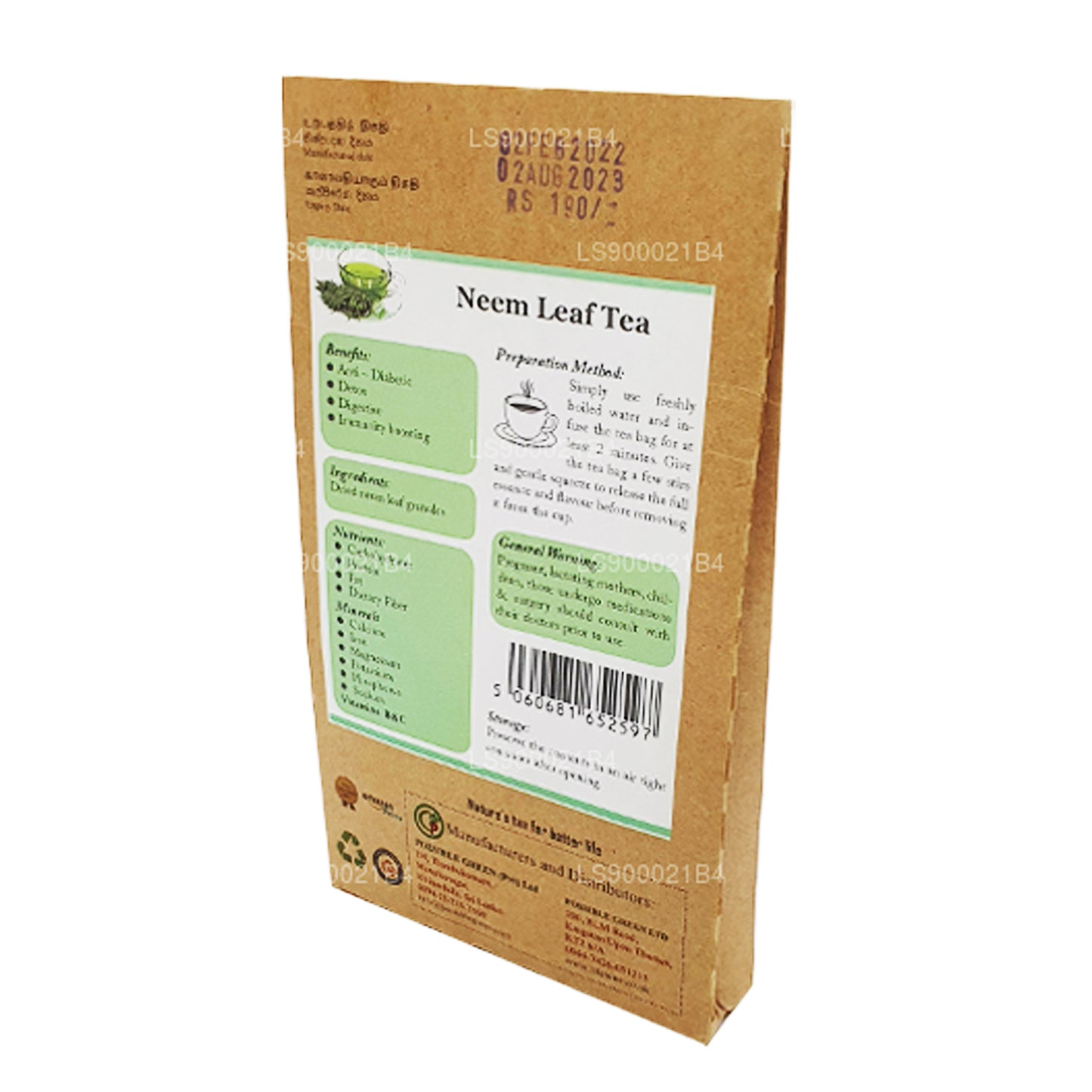 Té de hojas de neem Lifetone (30 g)