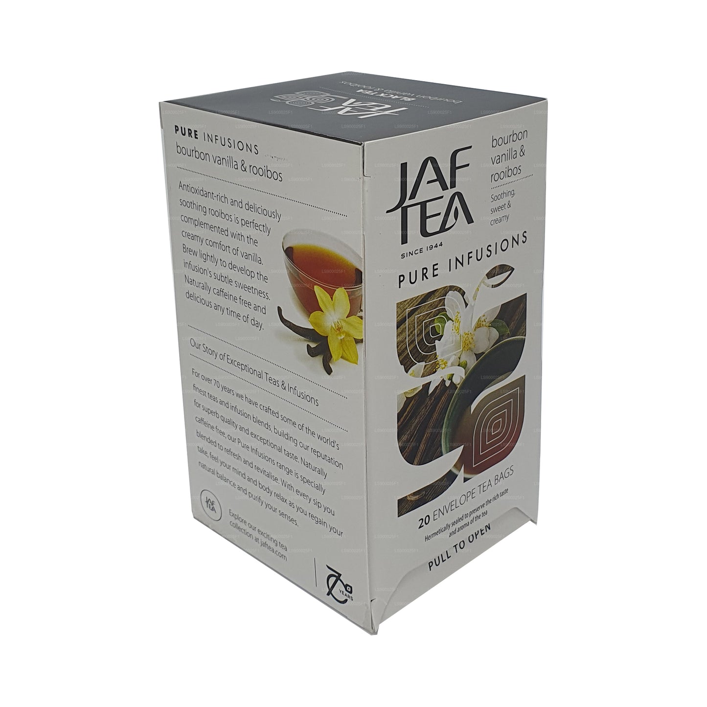 Jaf Tea Pure Infusions Collection Bourbon Vanilla Rooibos (30 g) 20 bolsitas de té