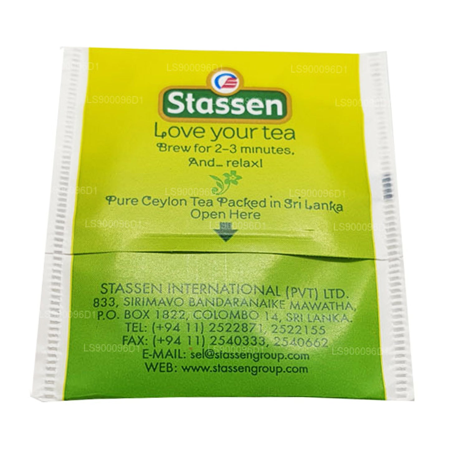 Té verde Stassen Jasmine (37,5 g) 25 bolsitas de té