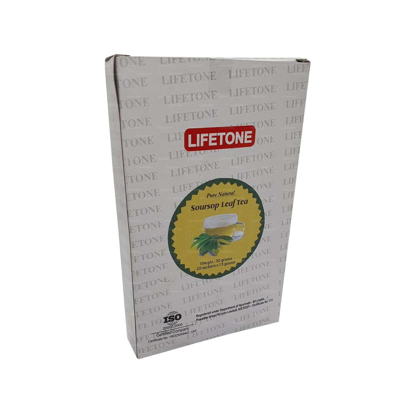 Té de hojas de guanábana Lifetone (30 g), 20 bolsitas de té