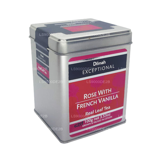 Té Dilmah Exceptional Rose con hojas reales de vainilla francesa (40 g) 20 bolsitas de té