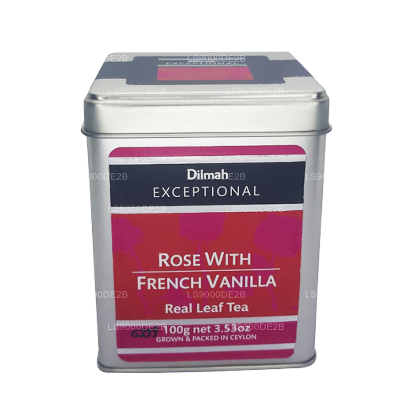 Té Dilmah Exceptional Rose con hojas reales de vainilla francesa (40 g) 20 bolsitas de té