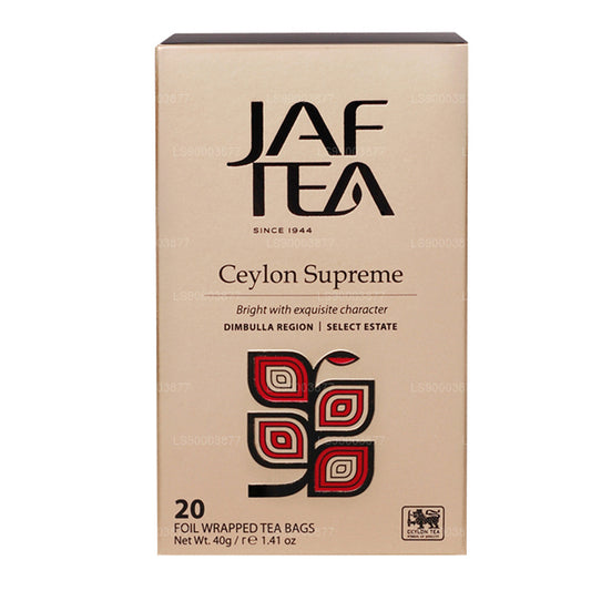 Bolsa de té Jaf Tea Classic Gold Collection Ceylon Supreme con sobre de aluminio (40 g)