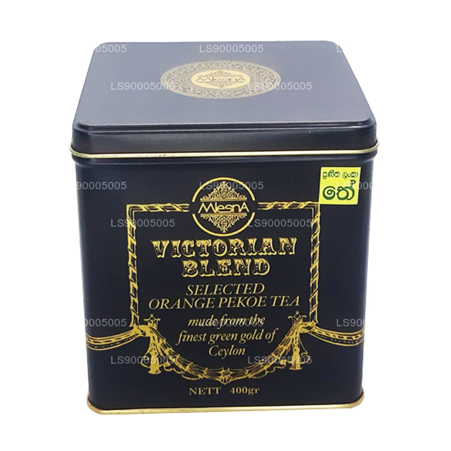 Carrito Mlesna Victorian Blend OP Leaf Tea de metal negro