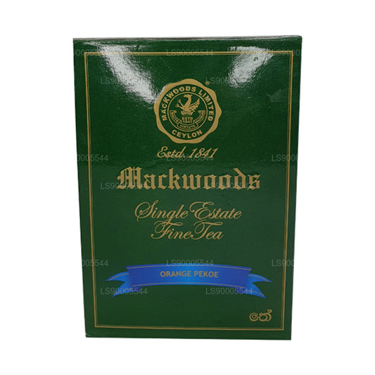 Mackwoods Single Estate, hojas sueltas, color naranja Pekoe (Op) en una caja (100 g)
