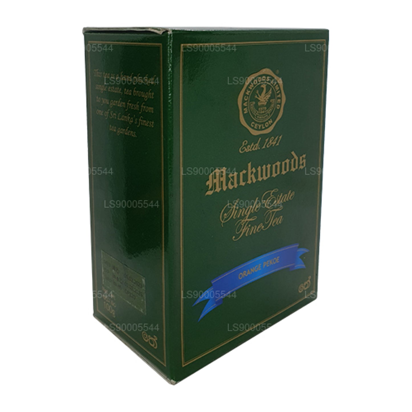 Mackwoods Single Estate, hojas sueltas, color naranja Pekoe (Op) en una caja (100 g)