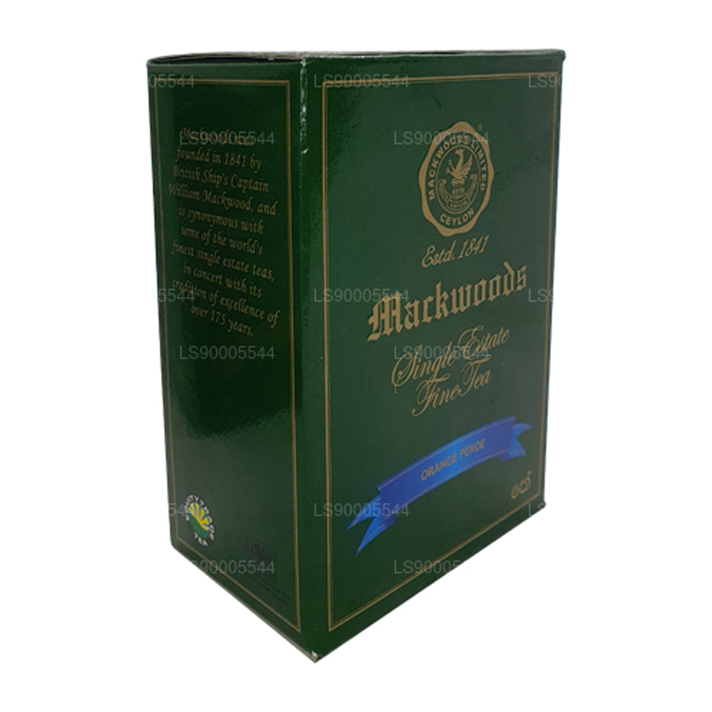 Mackwoods Single Estate, hojas sueltas, color naranja Pekoe (Op) en una caja (100 g)