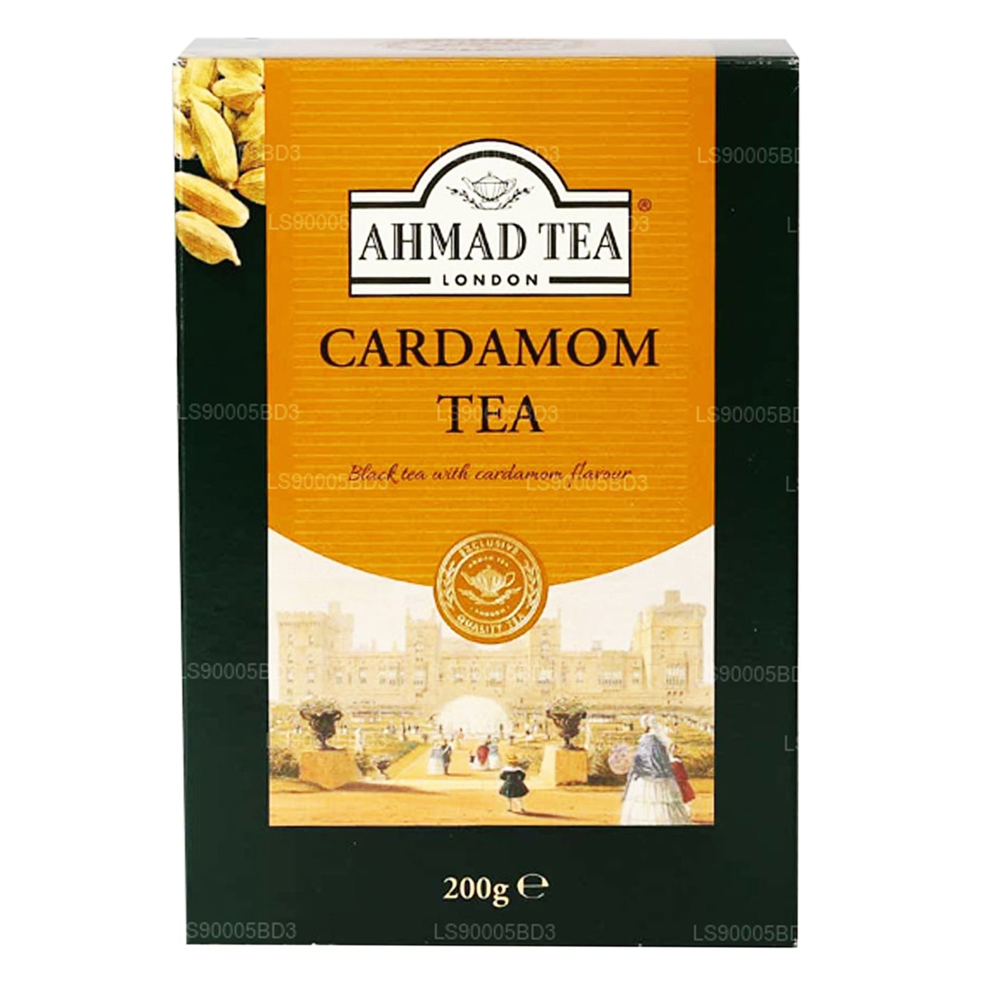 Cartón de té suelto Ahmad Cardamom (100 g)