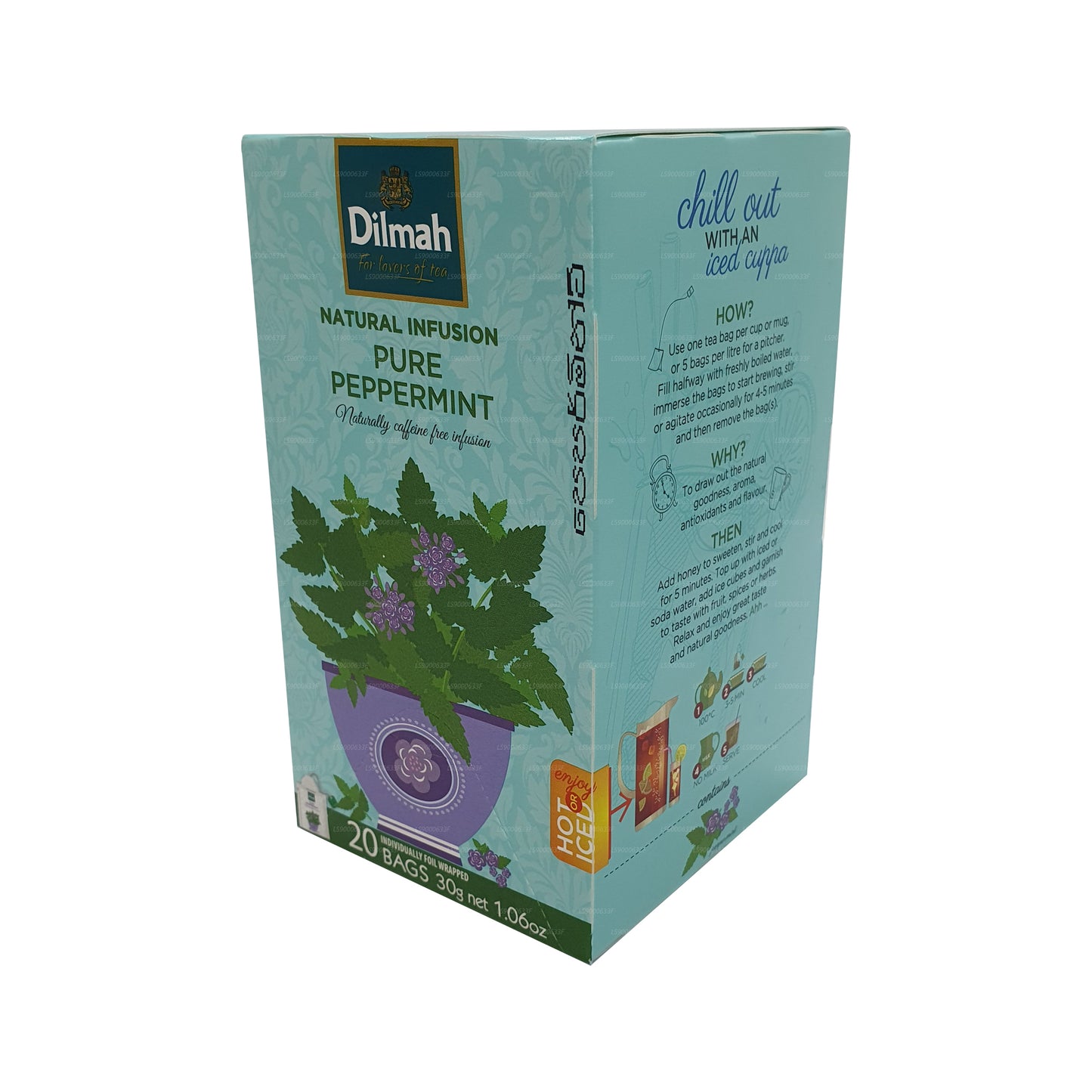 Menta pura Dilmah Natural Infusion (30 g), 20 bolsitas de té